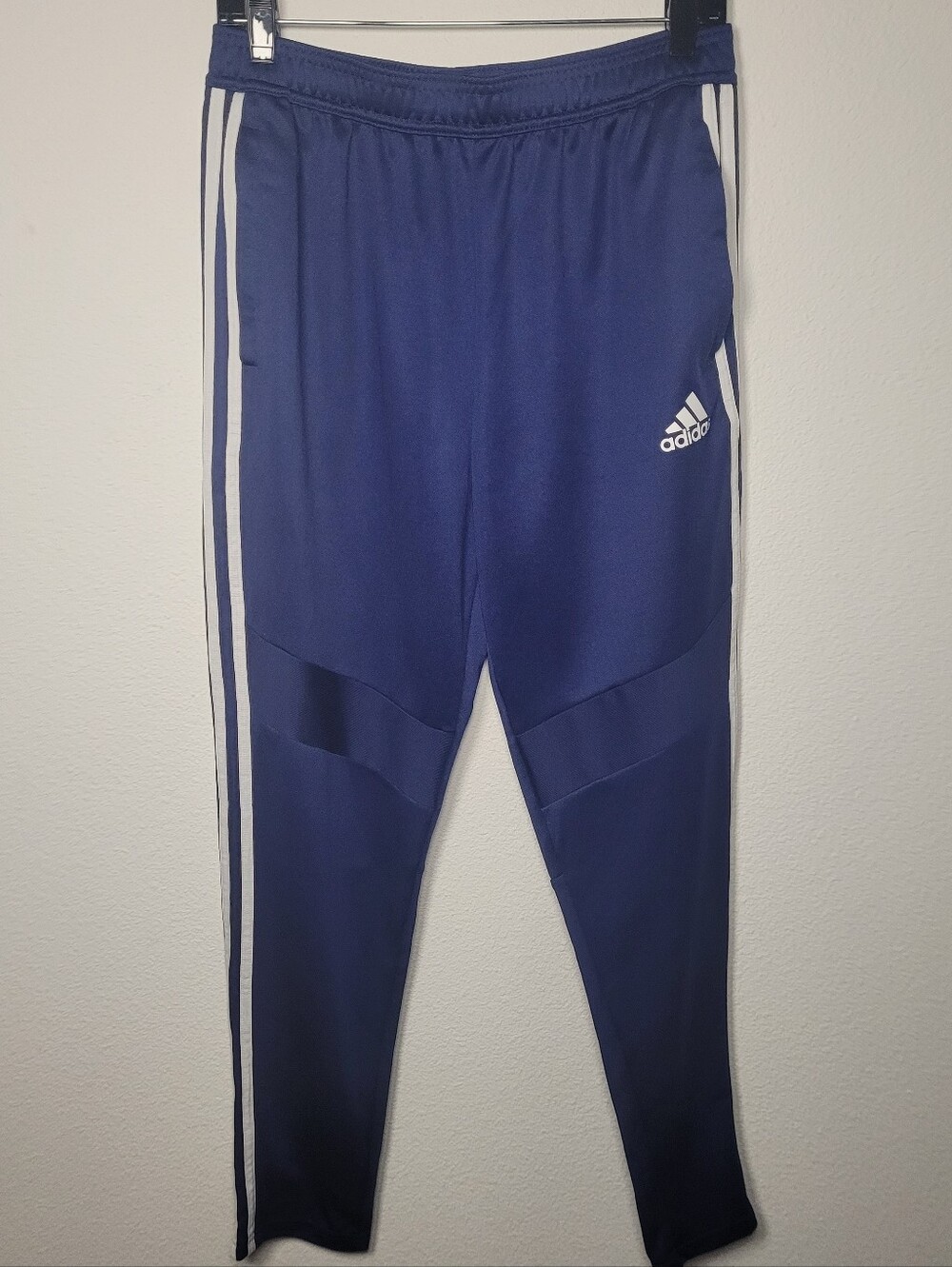 Adidas Mens Navy Blue 3-Stripe AEROREADY Athletic Soccer Training Jogger Pants M